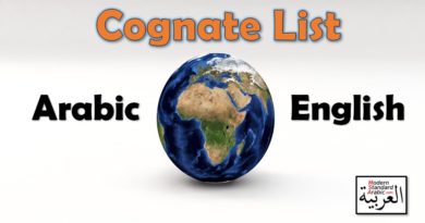 Cognates Arabic English learn study arabic