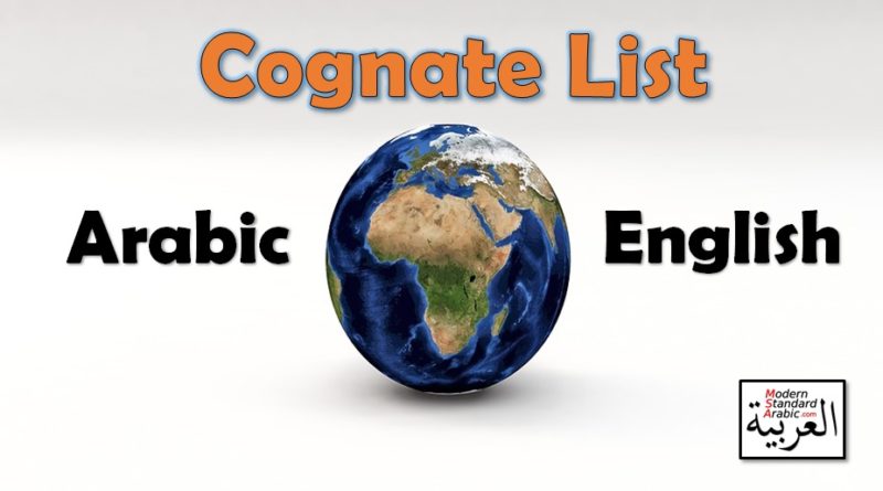 Cognates Arabic English learn study arabic