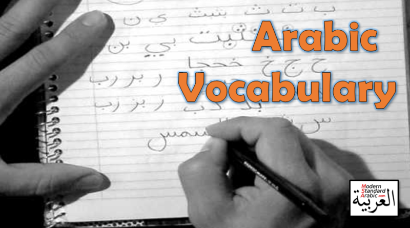 arabic vocabulary lists resources and tools learning msa